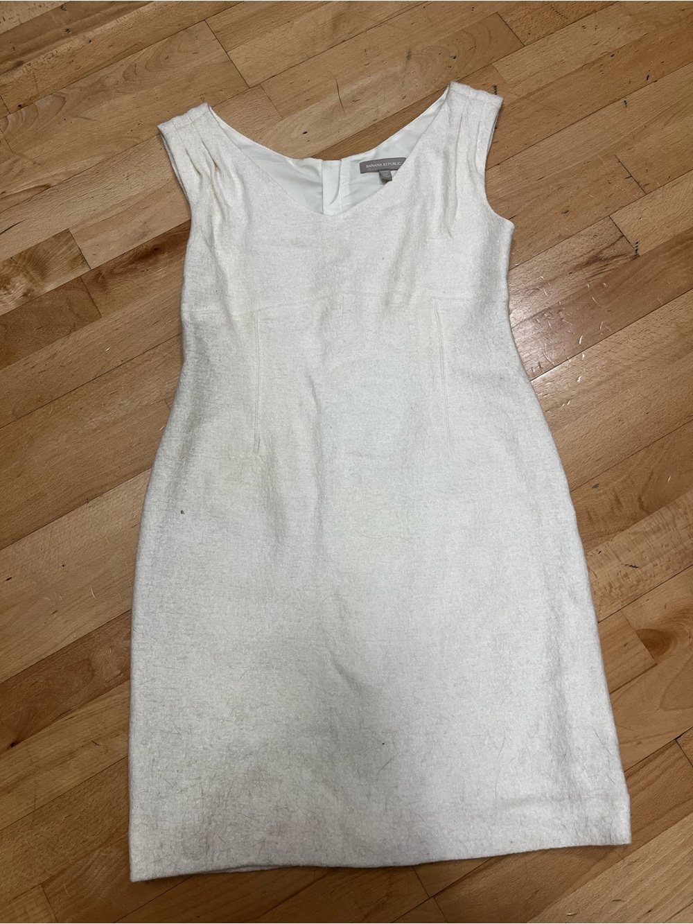 Banana Republic White Sleeveless Sheath Dress